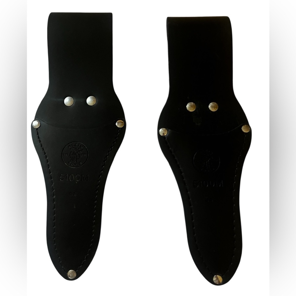 Klein Tools 2Pc Bundle Black Leather Scissors Tool Pouch